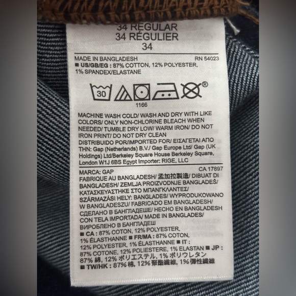 Gap Long & Lean Denim in Dark Wash Size 34R - Picture 8 of 8